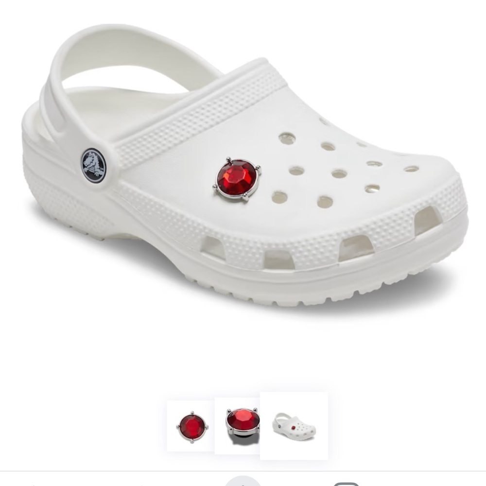 Pair of (2) Rudy birthstone Gem Authentic Jibbitz Charms for Crocs! Retired